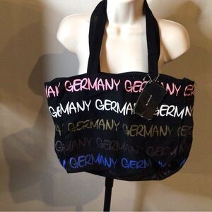 Robin Ruth Black Multi-Color Tote Bag